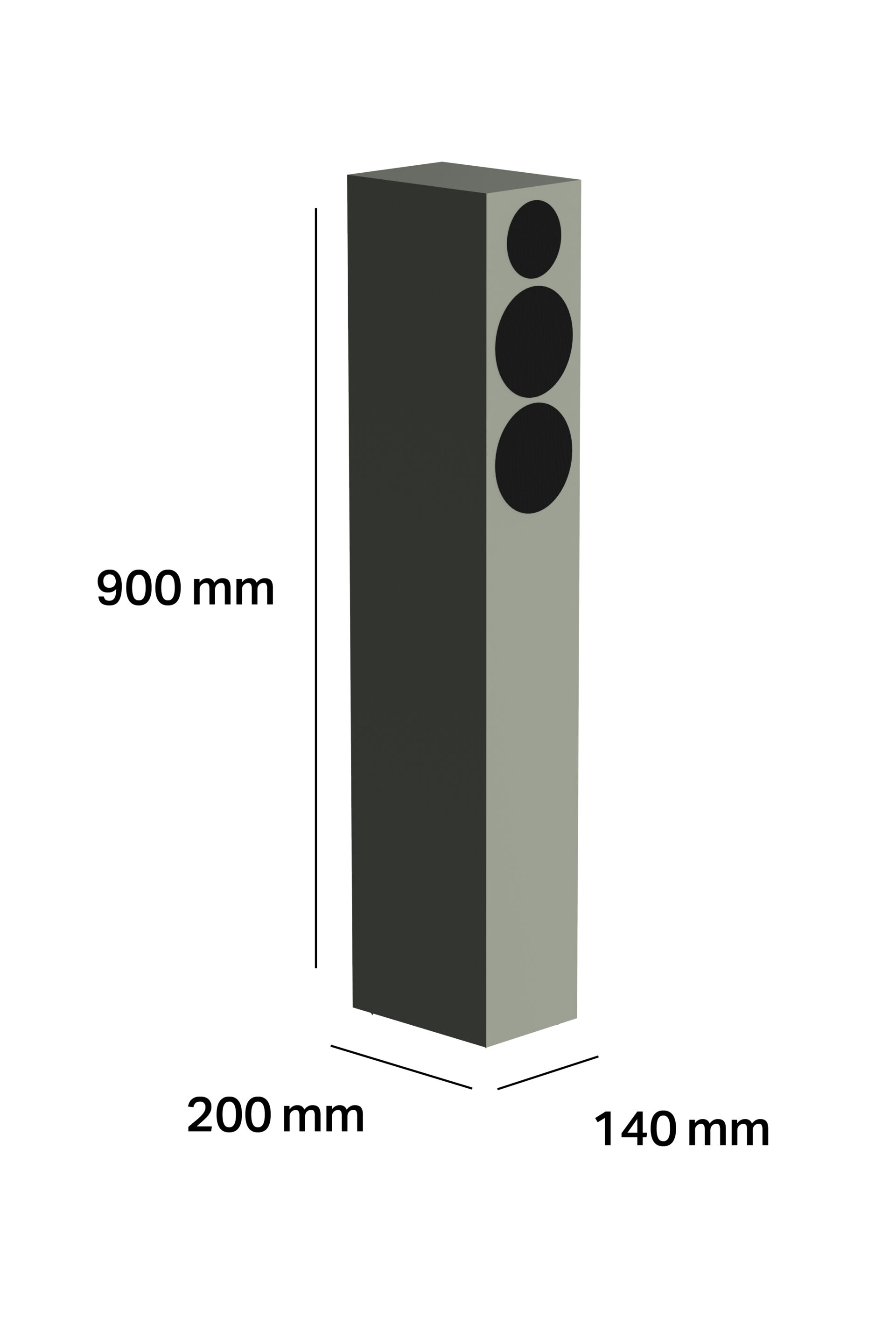 Measurement of the TONE speaker L in green